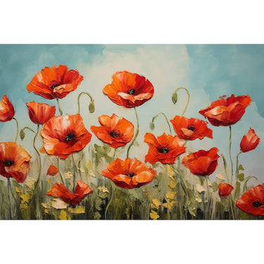Poppy Oil Canvas on Canvas